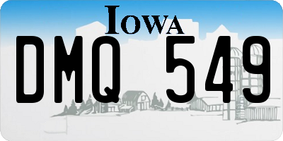 IA license plate DMQ549