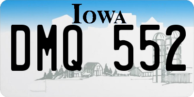 IA license plate DMQ552