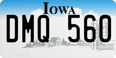 IA license plate DMQ560
