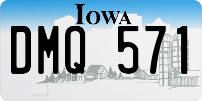 IA license plate DMQ571