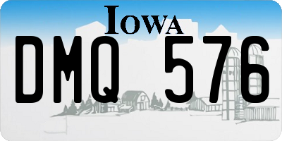 IA license plate DMQ576