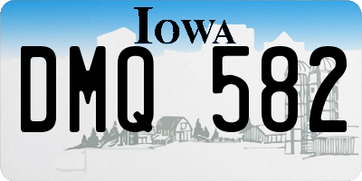 IA license plate DMQ582