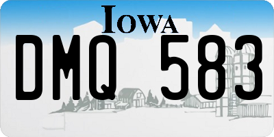 IA license plate DMQ583