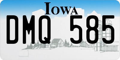 IA license plate DMQ585