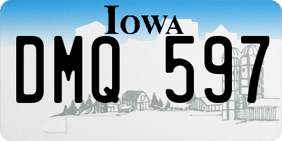 IA license plate DMQ597