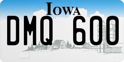 IA license plate DMQ600