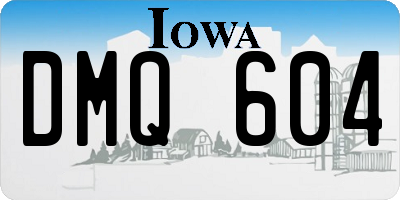 IA license plate DMQ604