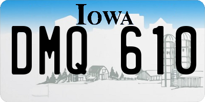 IA license plate DMQ610