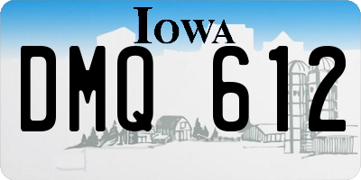IA license plate DMQ612