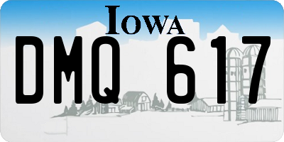 IA license plate DMQ617