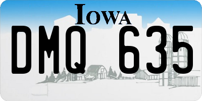 IA license plate DMQ635