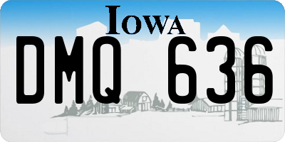 IA license plate DMQ636