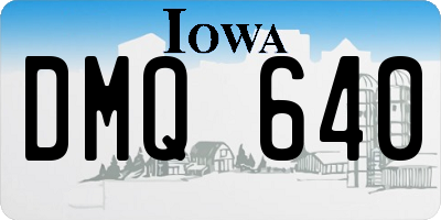 IA license plate DMQ640