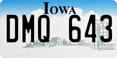 IA license plate DMQ643