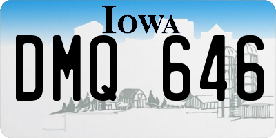 IA license plate DMQ646