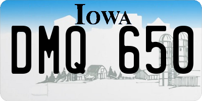 IA license plate DMQ650