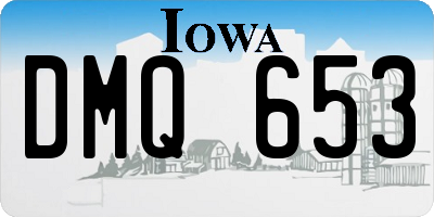 IA license plate DMQ653