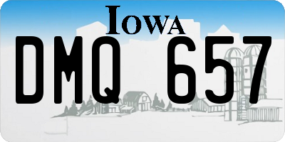 IA license plate DMQ657