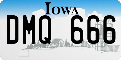 IA license plate DMQ666