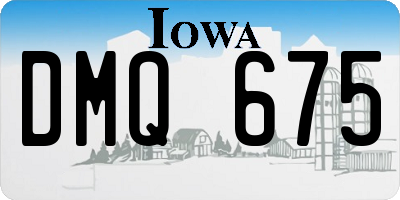 IA license plate DMQ675