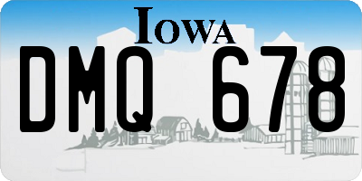IA license plate DMQ678