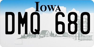 IA license plate DMQ680