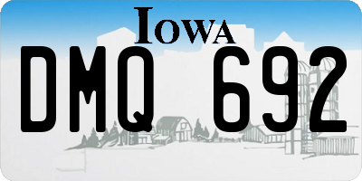 IA license plate DMQ692