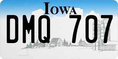 IA license plate DMQ707