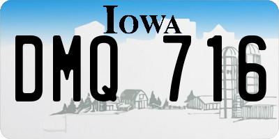 IA license plate DMQ716