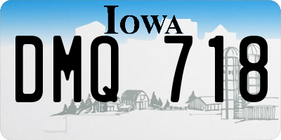 IA license plate DMQ718