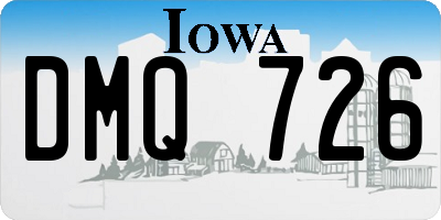 IA license plate DMQ726