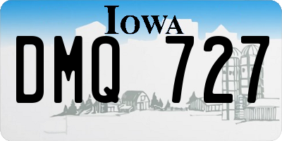 IA license plate DMQ727