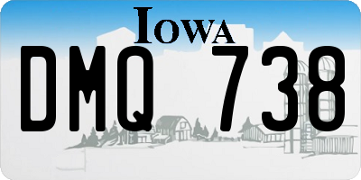 IA license plate DMQ738