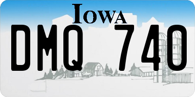 IA license plate DMQ740
