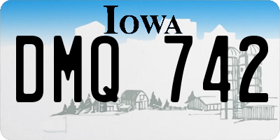 IA license plate DMQ742