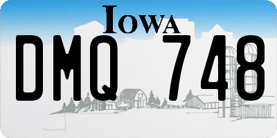 IA license plate DMQ748