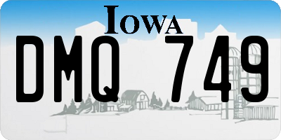 IA license plate DMQ749