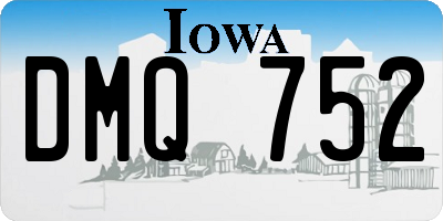 IA license plate DMQ752