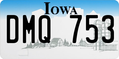 IA license plate DMQ753