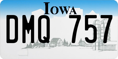 IA license plate DMQ757