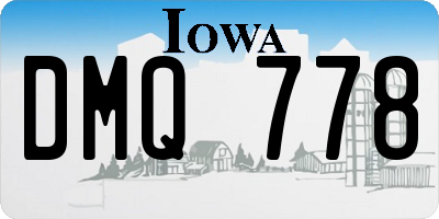 IA license plate DMQ778