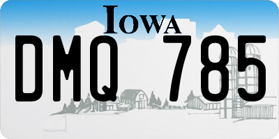 IA license plate DMQ785