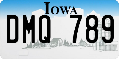 IA license plate DMQ789