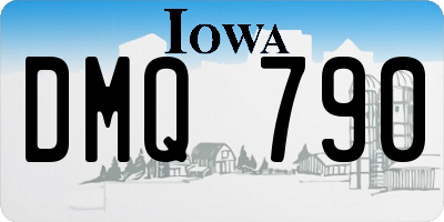 IA license plate DMQ790