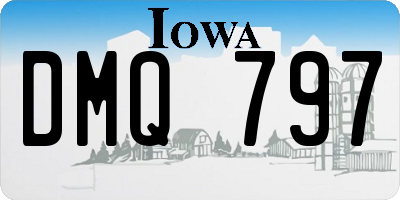IA license plate DMQ797