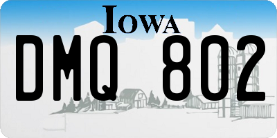 IA license plate DMQ802