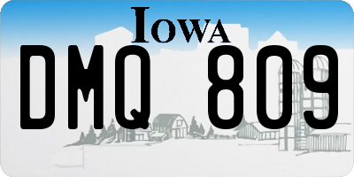 IA license plate DMQ809