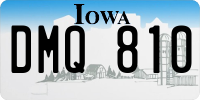 IA license plate DMQ810