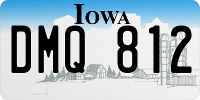 IA license plate DMQ812