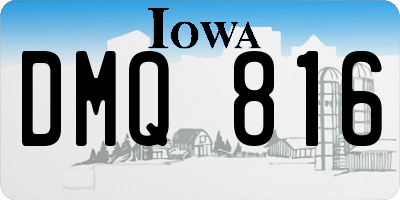 IA license plate DMQ816
